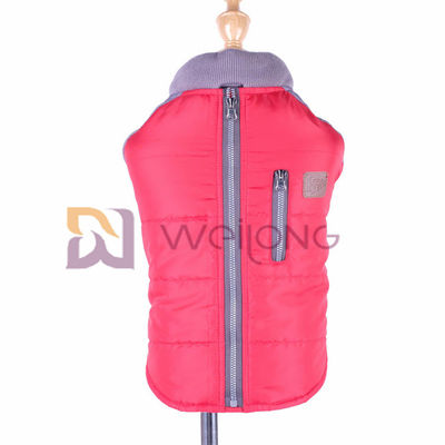 Faux Zipper Pocket Velcro Mở áo khoác thú cưng cho chó mùa thu / đông