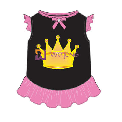 Glitter Print Crown Váy Pet Dress Tùy chỉnh BSCI / WMT Pet Skirt
