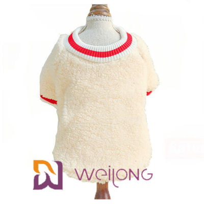 Sườn dệt kim ngắn tay áo cho thú cưng Giữ ấm áo thun Sherpa mềm mại cho chó
