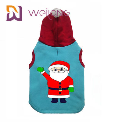 CVC Fleece Winter Pet Hoodie Quần áo Giáng sinh Cat Dog Hoodie Sweater With Santa Claus