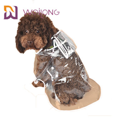 PVC trong suốt Áo mưa cho thú cưng Mùa xuân mùa hè Ánh sáng trong suốt Áo mưa cho chó