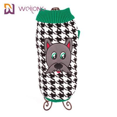 Cáp Twisted Knit Pet Sweater Turtleneck Cable Áo len cổ điển cho mèo con