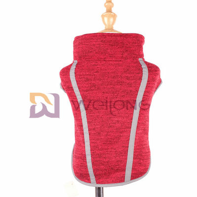 Red Heather Sweatshirt Fleece Autumn Velcro Pet Coat cho chó
