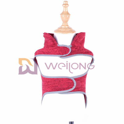Red Heather Sweatshirt Fleece Autumn Velcro Pet Coat cho chó