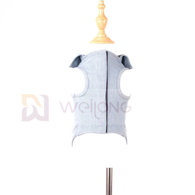 Áo khoác thú cưng mùa xuân mùa hè Màu xanh cổ điển được giặt cho thú cưng Áo khoác denim cho chó mèo