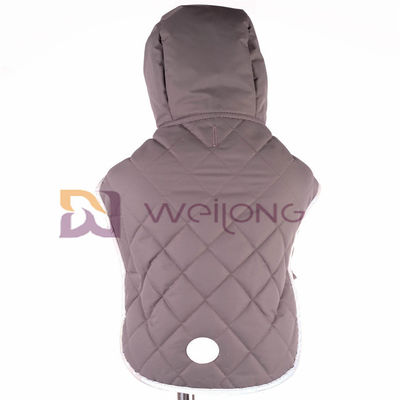 Áo khoác cho chó có miếng dán phản quang với mũ trùm Velcro Mở áo khoác thú cưng Taslan Quilting