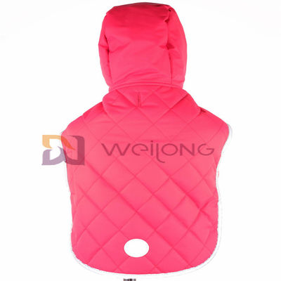 Taslan Quilting Patch Hoodie Reflective Dog Jacket Velcro Opening Pet Hoodie