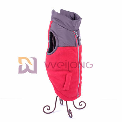 Polar Fleece Chống thấm nước gió chống nước Áo khoác thú cưng Faux Zipper Dog Jacket