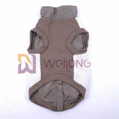 Độ đàn hồi tốt Dây kéo bạc Berber Lông cừu Áo khoác cho thú cưng 2 * 2 RIB Áo khoác cho chó cơ thể thấp cho mùa đông