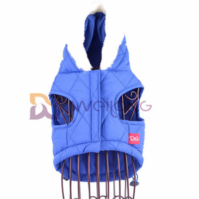 Có thể điều chỉnh Phù hợp Poly Taffeta Lót Quần áo cho chó dễ thương Màu xanh Pongee Quilting Thỏ Xxs Quần áo cho chó con