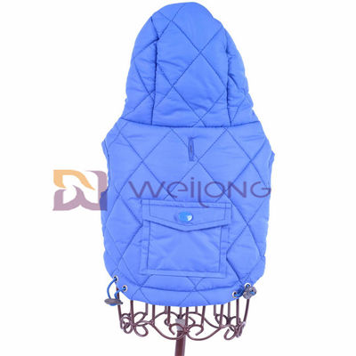 Có thể điều chỉnh Phù hợp Poly Taffeta Lót Quần áo cho chó dễ thương Màu xanh Pongee Quilting Thỏ Xxs Quần áo cho chó con