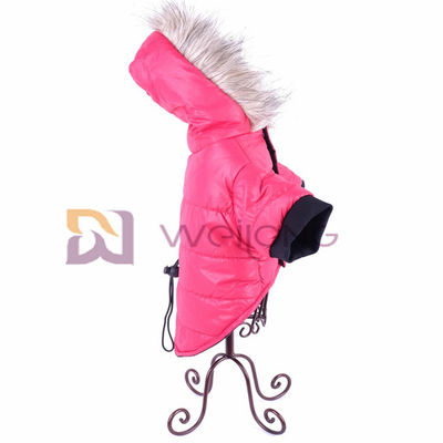 Wadding Snaps Điền mở Mũ lông thú Quần áo Hoodie Áo khoác ngoài cho chó Polyester