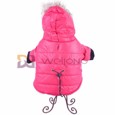 Wadding Snaps Điền mở Mũ lông thú Quần áo Hoodie Áo khoác ngoài cho chó Polyester