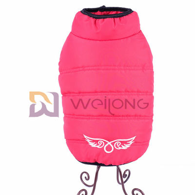 Silver Snaps Pet Jacket Red Pongee Winter Dog Padded Jacket
