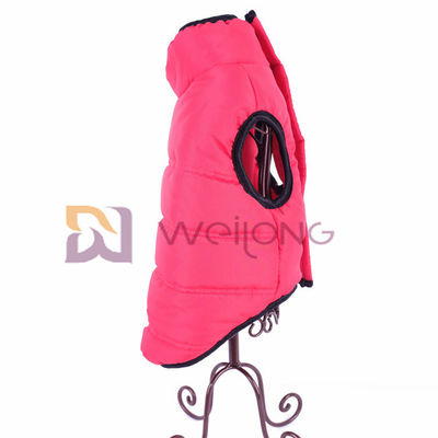 Silver Snaps Pet Jacket Red Pongee Winter Dog Padded Jacket