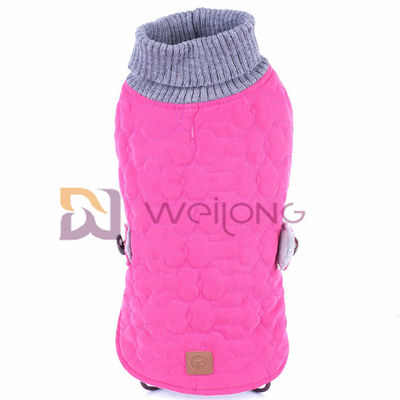 Polyester Wadding Collar Áo khoác chó dệt kim Áo len WMT cho chó ấm áp