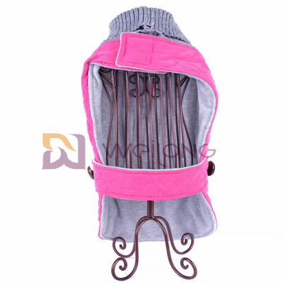 Polyester Wadding Collar Áo khoác chó dệt kim Áo len WMT cho chó ấm áp