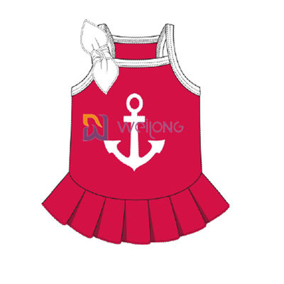 Tùy chỉnh Cvc Jersey Sailor Anchor Pet Dress Váy cho chó thoáng khí Nữ