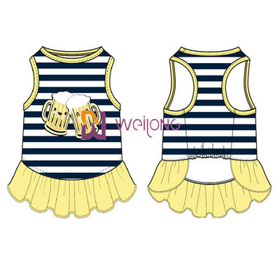 Quần áo chó mùa hè Poly Jersey tùy chỉnh In kỹ thuật số Loại ly rượu