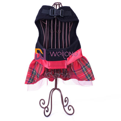 Giáng sinh Vest Pet Dress Brushed Tricot Satin Bow Dog Dress Giáng sinh