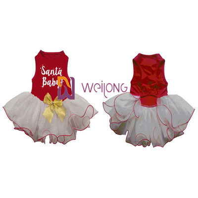 Long lanh Tulle Váy Pet Dress Cao su Tùy chỉnh In Dog Princess Dress