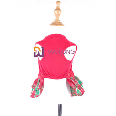 Sợi nhuộm CVC Con chó Giáng sinh Váy kẻ sọc Satin Ruy băng Nơ tùy chỉnh