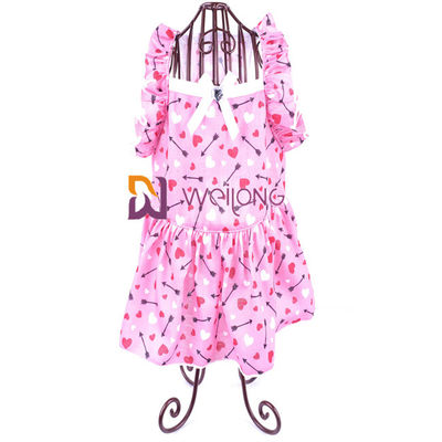 Nơ co giãn tốt In kỹ thuật số Váy cho thú cưng Váy Poly Jersey 180G Tùy chỉnh cho chó con