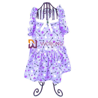 Nơ co giãn tốt In kỹ thuật số Váy cho thú cưng Váy Poly Jersey 180G Tùy chỉnh cho chó con
