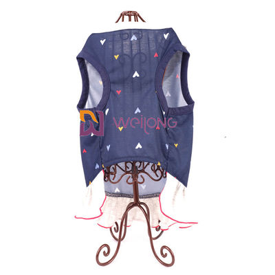 In kỹ thuật số Thêu Pet Dress Love Poly Jersey Custom Summer Heart dệt Cổ áo cho chó Dressing Gown