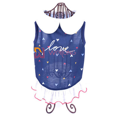 In kỹ thuật số Thêu Pet Dress Love Poly Jersey Custom Summer Heart dệt Cổ áo cho chó Dressing Gown