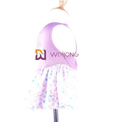 Tùy chỉnh CVC Jersey Rainbow Pet Dress In kỹ thuật số Váy tutu chó Pongee