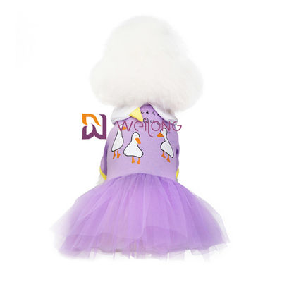 Kẹo ngọt có màu cho chó dự tiệc Quần áo cho thú cưng CVC Jersey 180G với váy vải tuyn lấp lánh