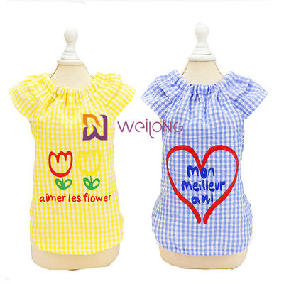 Cao su in màu Mùa hè Seersucker Dog Puppy Dress XS S M L XL