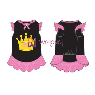 Glitter Print Crown Váy Pet Dress Tùy chỉnh BSCI / WMT Pet Skirt