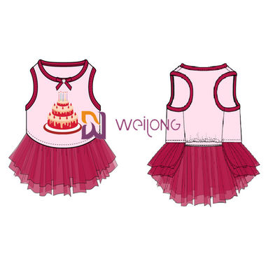 Thoải mái bằng vải tuyn Thoải mái Váy Happy Birthday Dog Outfit Tùy chỉnh ISO9001