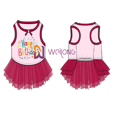 Thoải mái bằng vải tuyn Thoải mái Váy Happy Birthday Dog Outfit Tùy chỉnh ISO9001