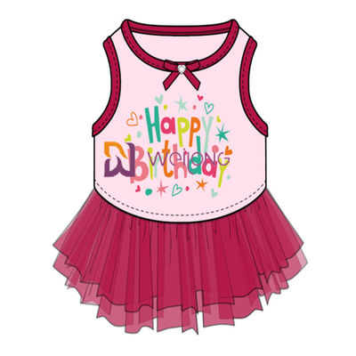 Thoải mái bằng vải tuyn Thoải mái Váy Happy Birthday Dog Outfit Tùy chỉnh ISO9001