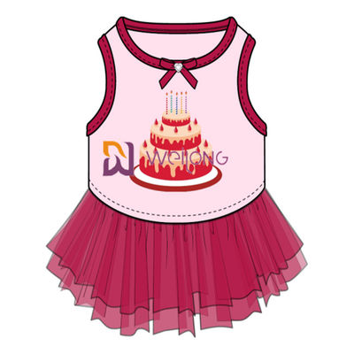 Thoải mái bằng vải tuyn Thoải mái Váy Happy Birthday Dog Outfit Tùy chỉnh ISO9001