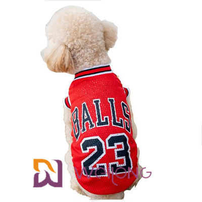 Số lượng in có thể tùy chỉnh Lưới cho thú cưng Áo sơ mi Nba Pet Apparel Jerseys