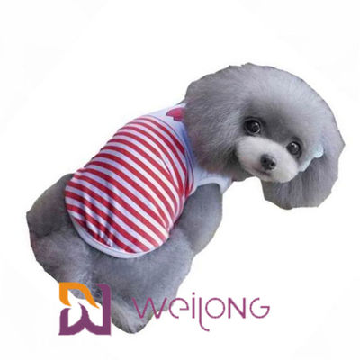 In kỹ thuật số tùy chỉnh Sailor neo sọc Pet T shirt cho chó con 100% cotton