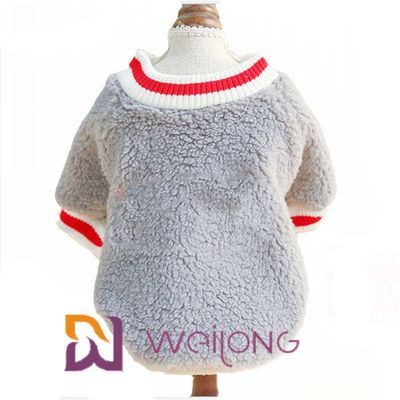 Sườn dệt kim ngắn tay áo cho thú cưng Giữ ấm áo thun Sherpa mềm mại cho chó