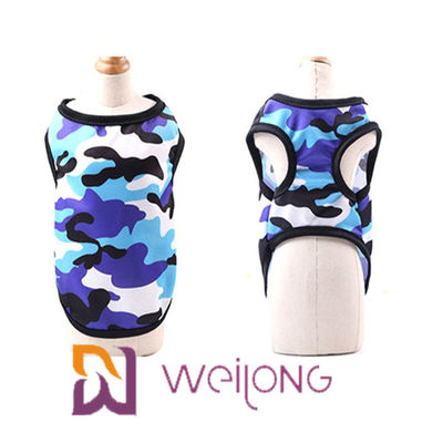 Áo sơ mi cho chó Camo cho thú cưng Quần áo không tay Áo thun trơn đầy màu sắc Lưới thoáng khí