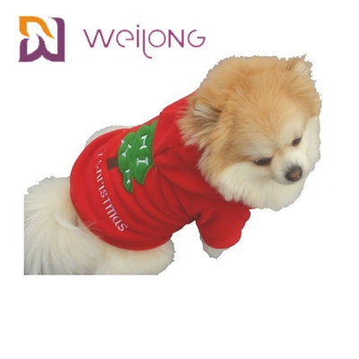 Thêu Polar Fleece Pet HOODIE For Christmas Dog Fleece Hoodie