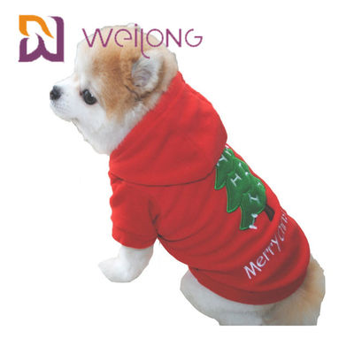 Thêu Polar Fleece Pet HOODIE For Christmas Dog Fleece Hoodie