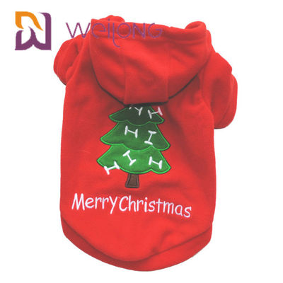 Thêu Polar Fleece Pet HOODIE For Christmas Dog Fleece Hoodie
