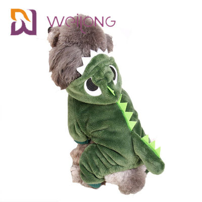 Coral Velvet Crocodile Dog Small Dog Pyjamas Cat Warm Dog Quần áo Hoodie