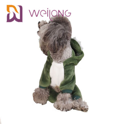 Coral Velvet Crocodile Dog Small Dog Pyjamas Cat Warm Dog Quần áo Hoodie