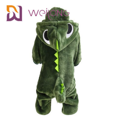 Coral Velvet Crocodile Dog Small Dog Pyjamas Cat Warm Dog Quần áo Hoodie