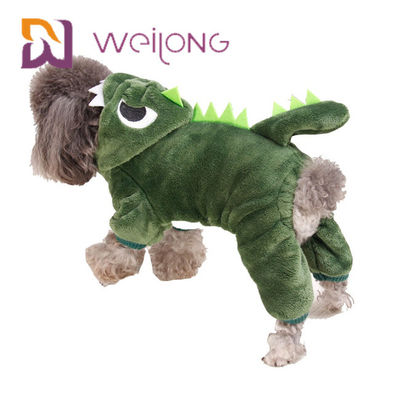 Coral Velvet Crocodile Dog Small Dog Pyjamas Cat Warm Dog Quần áo Hoodie