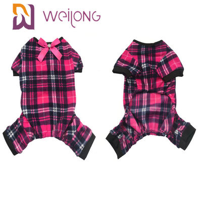 Bộ đồ ngủ cho chó bằng lông cừu Poly ấm áp Nơ có thể tùy chỉnh cho mùa thu và mùa đông